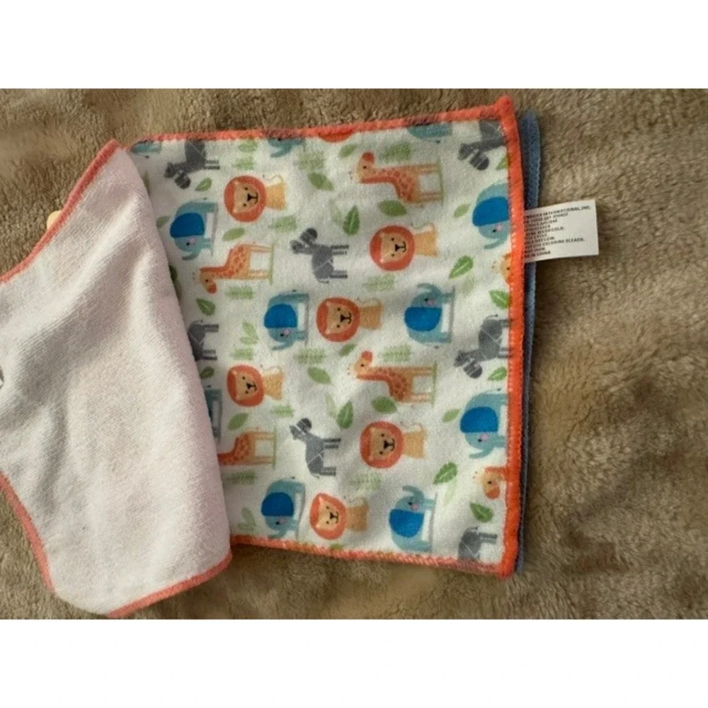 Angel of Mine Baby Washcloths 4 Pack Unicorn Dinosaur Space Safari 8x8 NEW